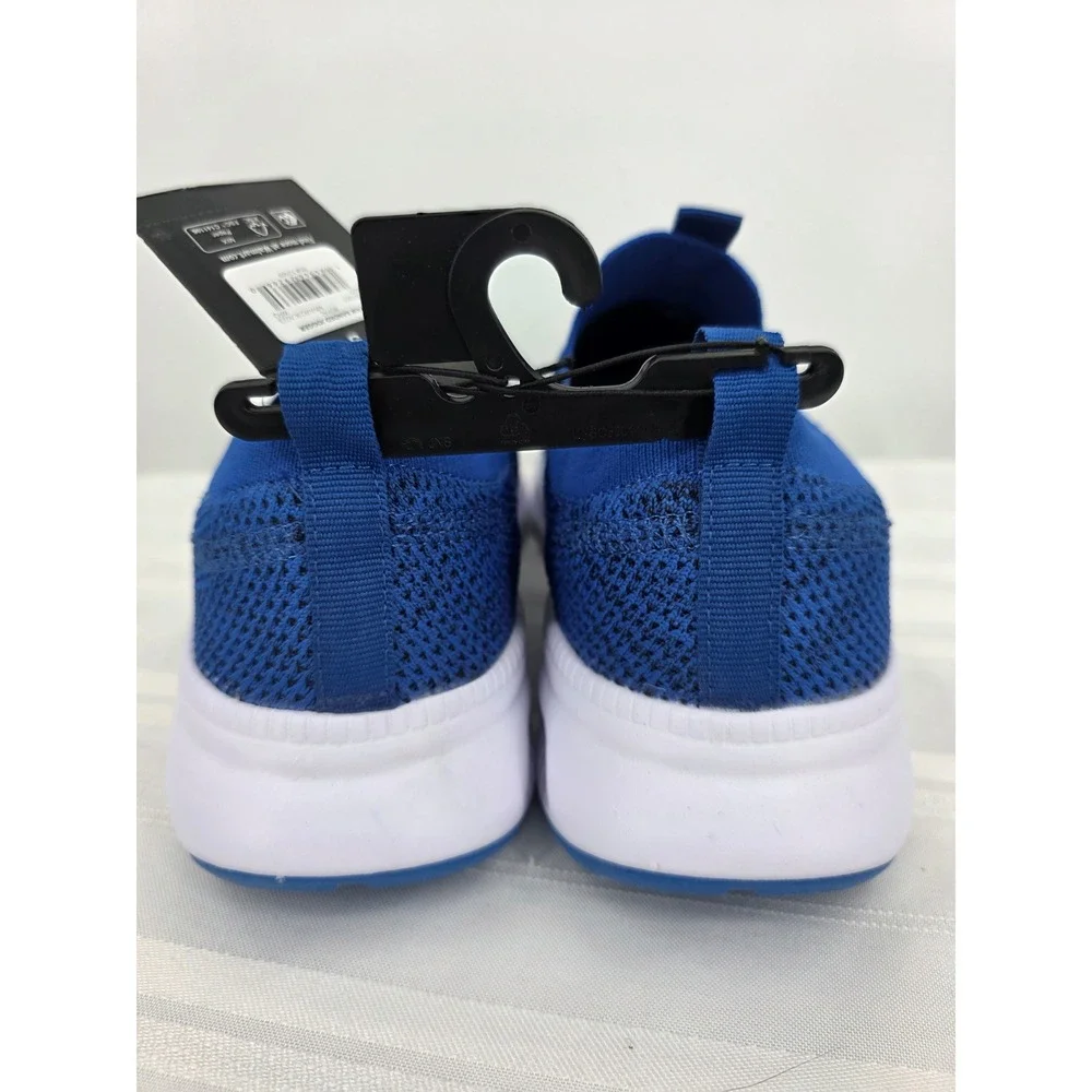 Athletic Works Mens Banded Flyknit Jogger Sneakers Blue Memory Foam‎ Shoes 9 NWT